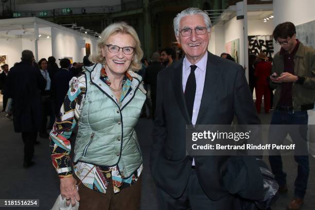 Baron Ernest-Antoine Seilliere and his wife, Baroness Antoinette Seilliere attend the FIAC 2019 - International Contemporary Art Fair : Press Preview...