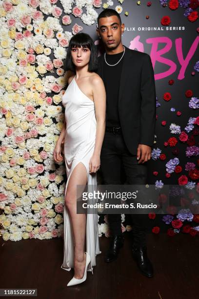 Alice Pagani and Dark Pyrex attend the Netflix's Baby Season 2 Party at Zuma on October 16, 2019 in Rome, Italy.