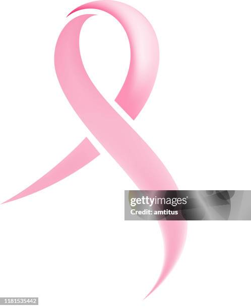 ilustrações, clipart, desenhos animados e ícones de fita cor-de-rosa à moda - fita de consciencialização contra o câncer