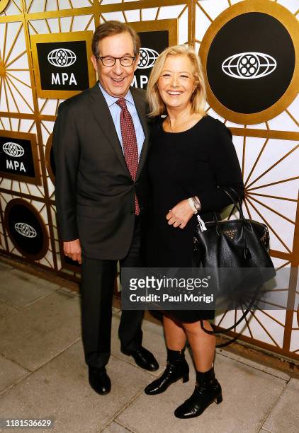 Fox News anchor Chris Wallace and Hillary Rosen attend the Motion Picture Association's opening night party at the newly renovated MPA global...