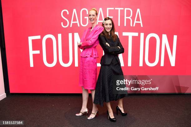 Co-writers and directors Dawn Luebbe and Jocelyn DeBoer attend the SAG-AFTRA Conversations: "Greener Grass" at The Robin Williams Center on October...