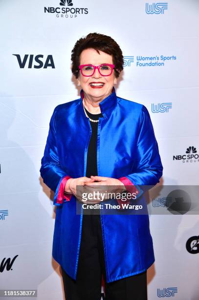 Billie Jean King, tennis, attends The Women in Sports Foundation 40th Annual Salute to Women in Sports Awards Gala, celebrating the most accomplished...