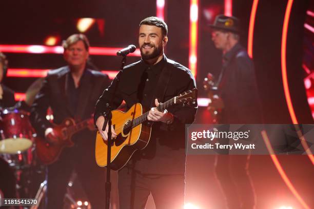 Sam Hunt performs at the 2019 CMT Artist of the Year at Schermerhorn Symphony Center on October 16, 2019 in Nashville, Tennessee.