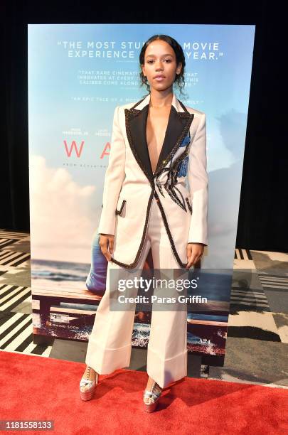 Actress Taylor Russell attends the "Waves" Atlanta red carpet premiere at SCADShow on October 16, 2019 in Atlanta, Georgia.