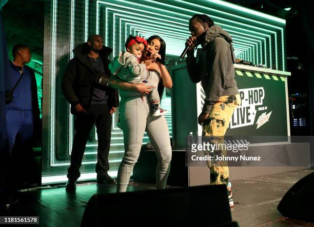 Cardi B with baby Kulture and Offset perform at Offset In Concert at Sony Hall on October 16, 2019 in New York City.