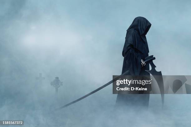 grim reaper - sickle stock pictures, royalty-free photos & images