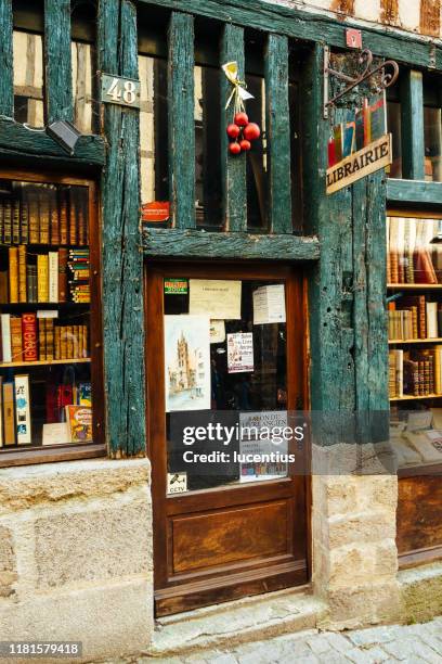 bookshop, old town, limoges, france - haute vienne stock pictures, royalty-free photos & images