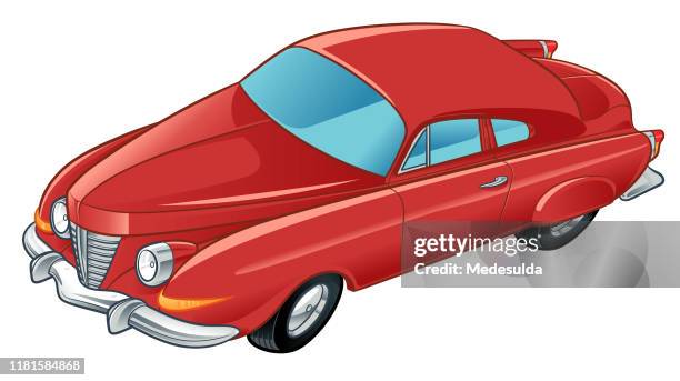 ilustraciones, imágenes clip art, dibujos animados e iconos de stock de classic american car - hood ornament