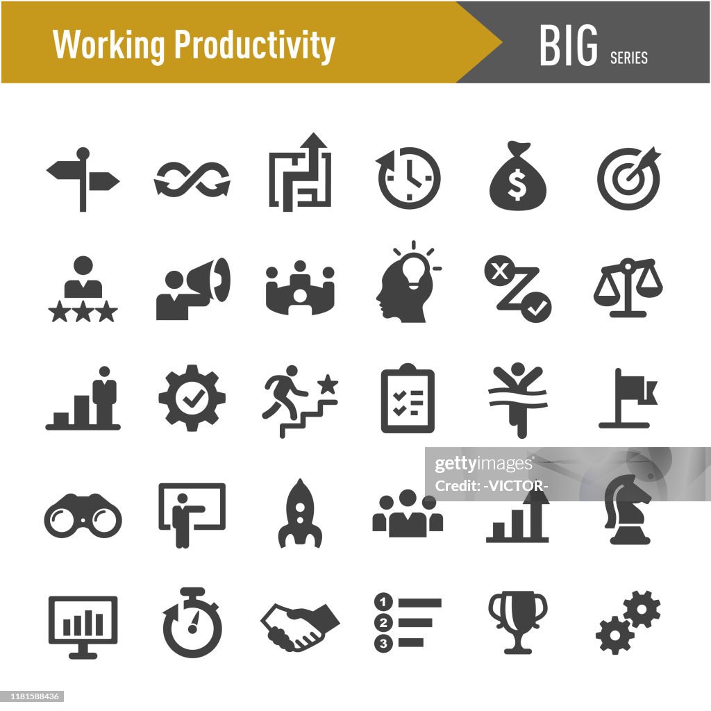 Working Productivity Icons - Big Series