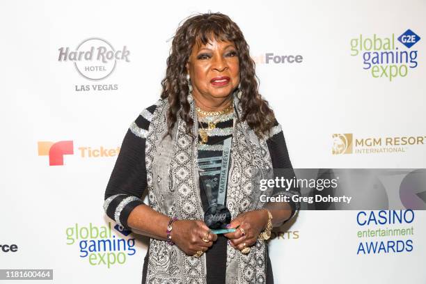 Casino Entertainment Legend Award recipient singer Martha Reeves attends the Global Gaming Expo's seventh annual Casino Entertainment Awards at Vinyl...