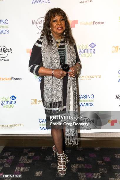 Casino Entertainment Legend Award recipient singer Martha Reeves attends the Global Gaming Expo's seventh annual Casino Entertainment Awards at Vinyl...