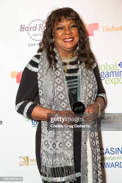 Casino Entertainment Legend Award recipient singer Martha Reeves attends the Global Gaming Expo's seventh annual Casino Entertainment Awards at Vinyl...