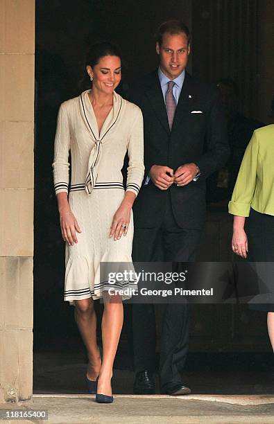 Catherine, Duchess of Cambridge and Prince William, Duke of Cambridge visit the Province House on July 4, 2011 in Charlottetown, Canada.