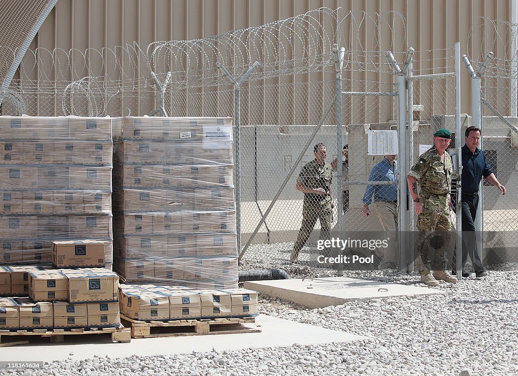 British Prime Minister David Cameron Visits Troops In Afghanistan