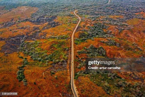 aerial landscape from angola - afrika landschaft stock-fotos und bilder