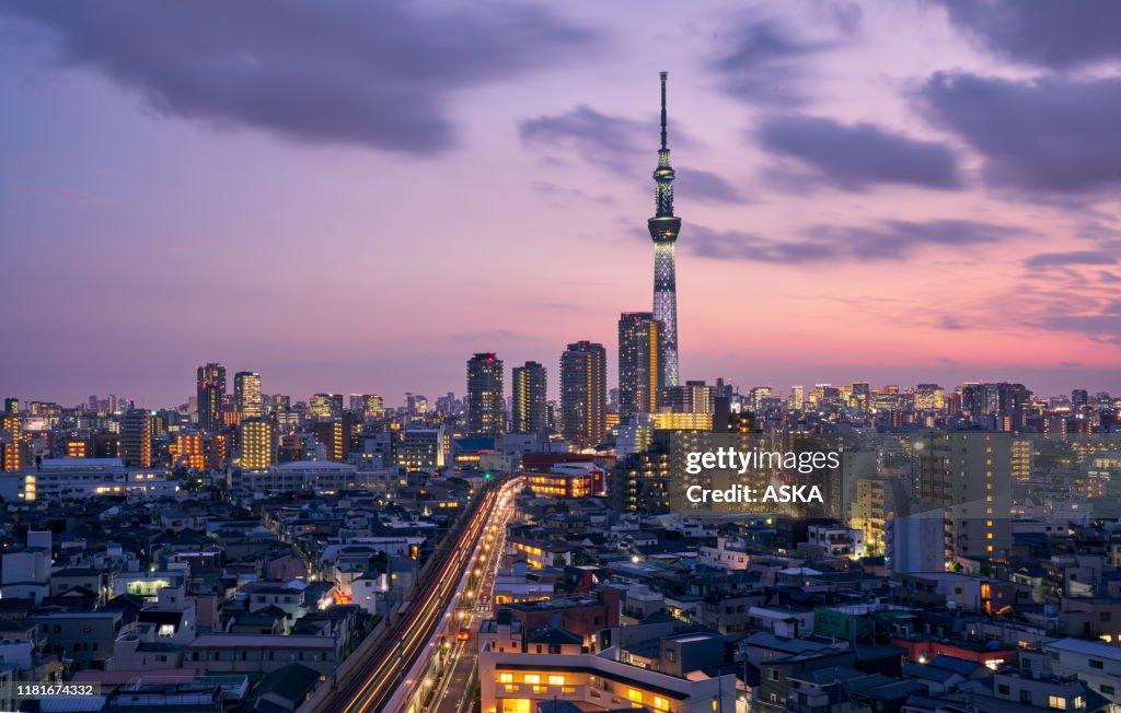 TOKYO SKYTREE und Tokiostadtbild