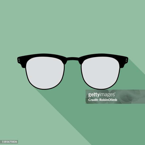 teal eyeglasses icon 7 - thick rimmed spectacles stock illustrations