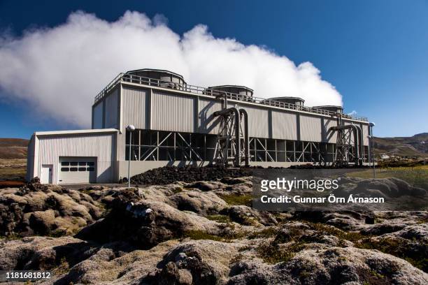 geothermal power plant, iceland - gunnar örn árnason stock pictures, royalty-free photos & images