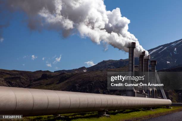 geothermal power plant, iceland - thermal power station stock pictures, royalty-free photos & images