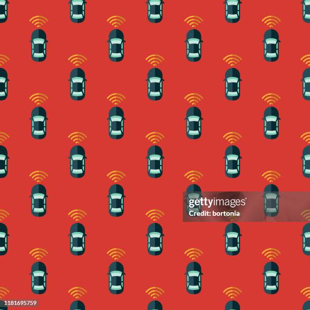 map & navigation pattern - driverless car stock illustrations