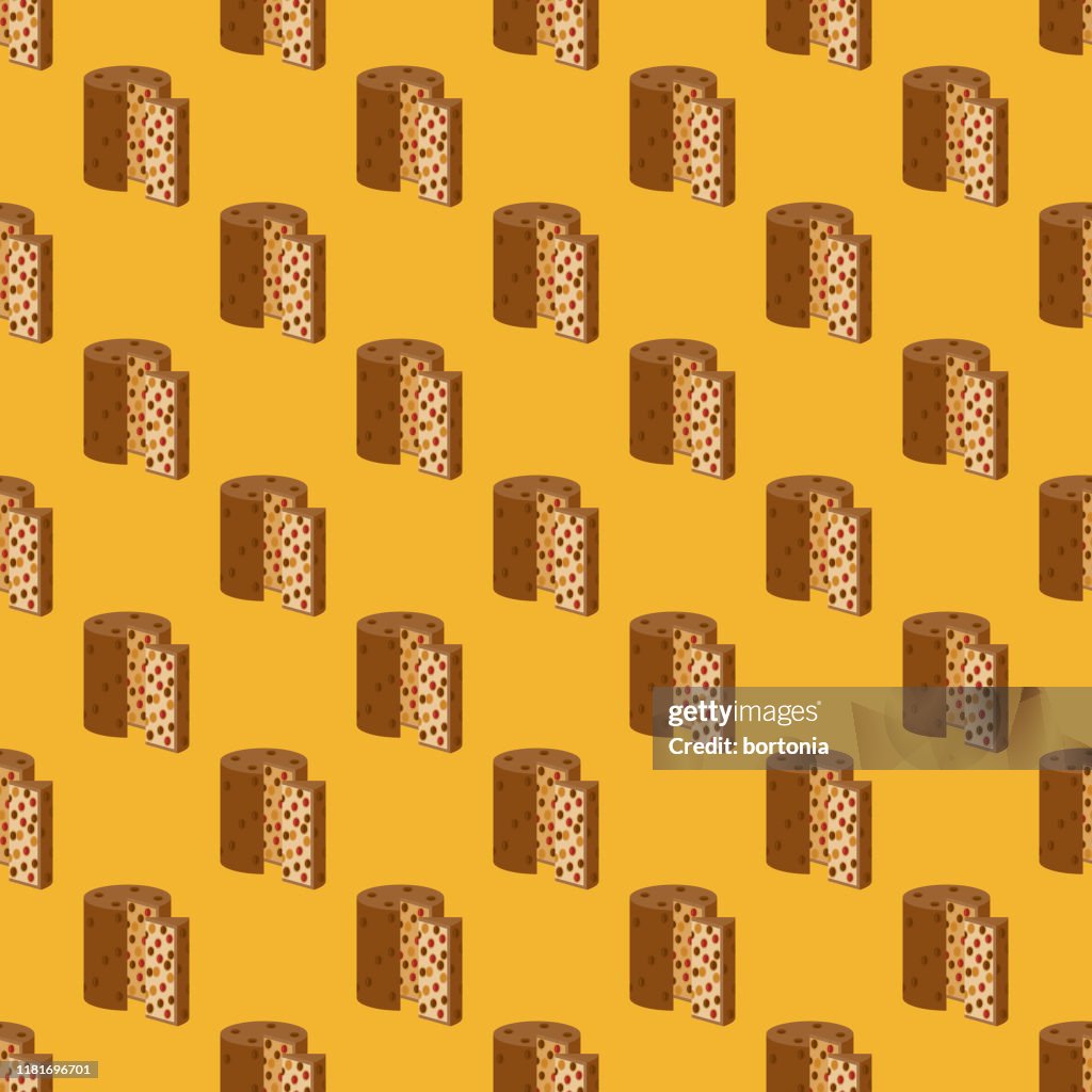 Panettone Italian Food Pattern