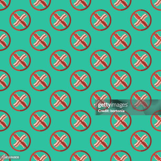 pork food allergy pattern - bacon background stock illustrations