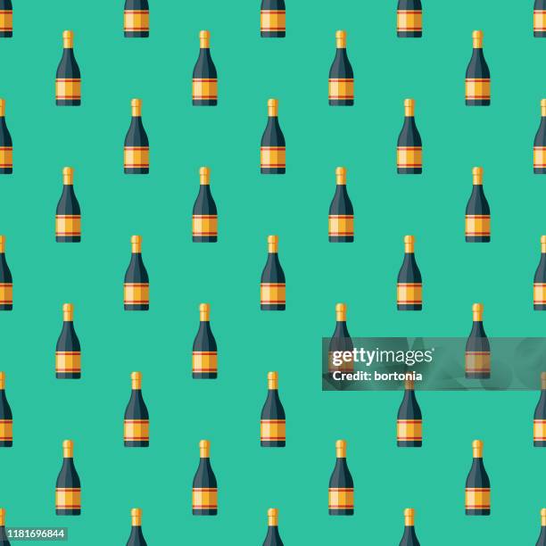 prosecco italian drink pattern - prosecco stock illustrations