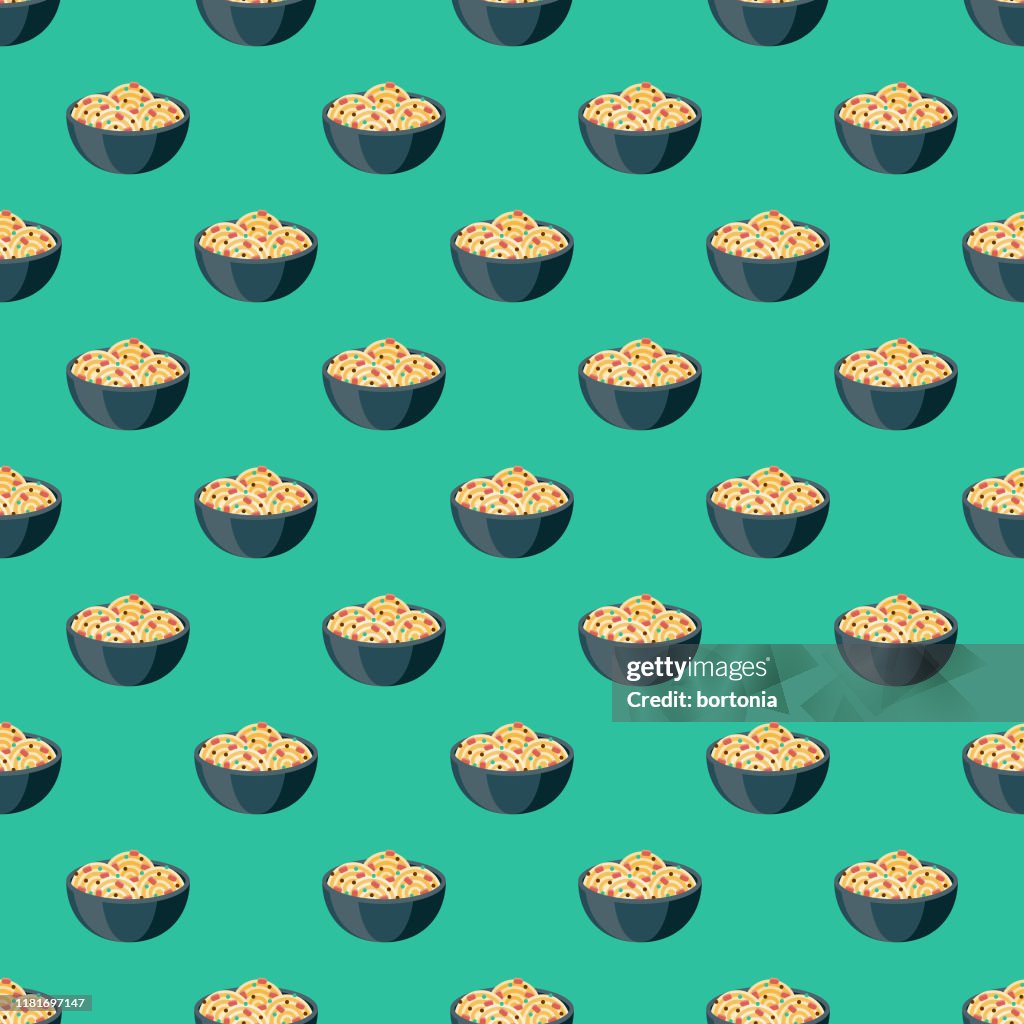 Spaghetti Carbonara Italian Food Pattern