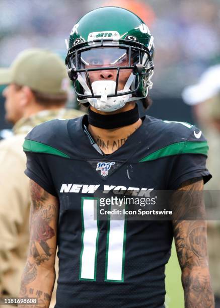 New York Jets Wide Receiver Robby Anderson is pictured during the National Football League game between the New York Giants and the New York Jets on...