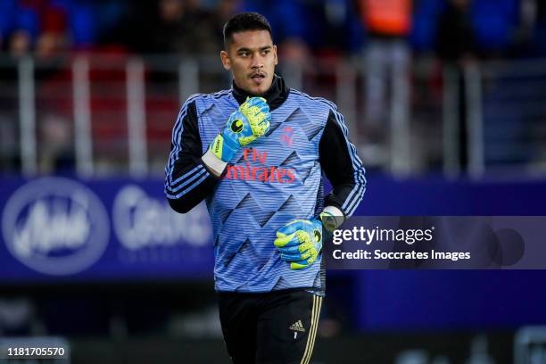 Areola of Real Madrid during the La Liga Santander match between Eibar v Real Madrid at the Estadio Municipal de Ipurua on November 9, 2019 in Eibar...