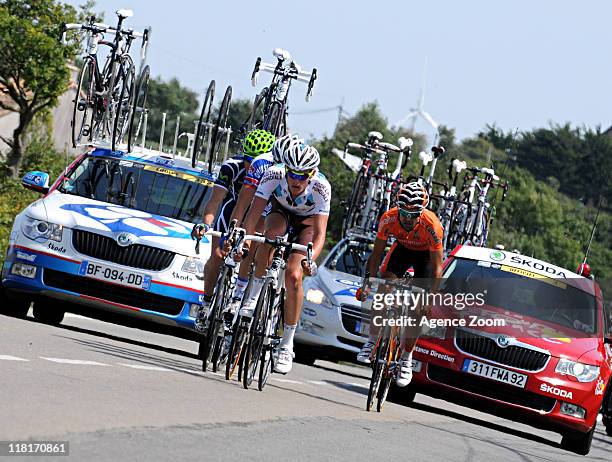 Breakaway Team during Stage Three of the 2011 Tour de France from Olonne-sur-Mer to Redon on July 4, 2011 in Olonne-sur-Mer, France.