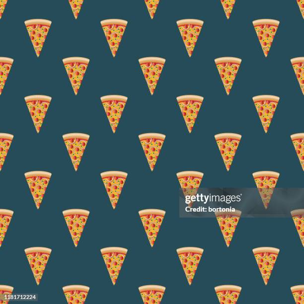 bruschetta pizza slice pattern - bruschetta stock illustrations