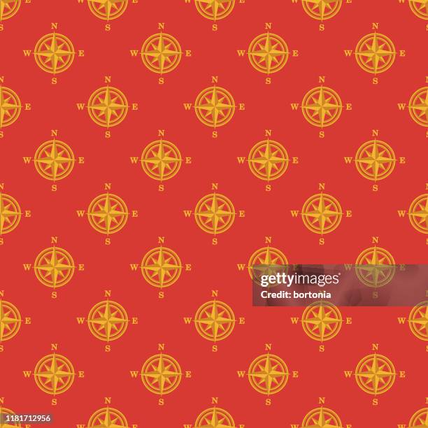 compass rose nautical pattern - nautical compass stock illustrations
