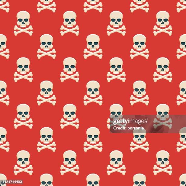 skull and crossbones nautical pattern - nautical background stock illustrations