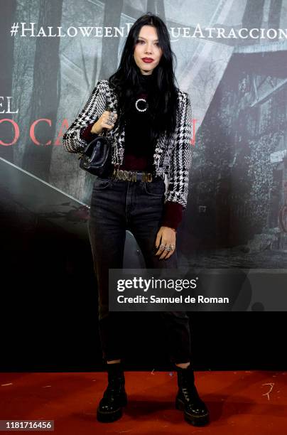 Alejandra Rubio attends Halloween Party at 'Parque De Atracciones' In Madridon October 17, 2019 in Madrid, Spain.