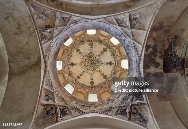 Deckengewölbe in der armenisch-apostolische Kloster Sankt Stephanos im Norden des Irans bei Djolfa, aufgenommen am . Das Kloster ist seit 2008...