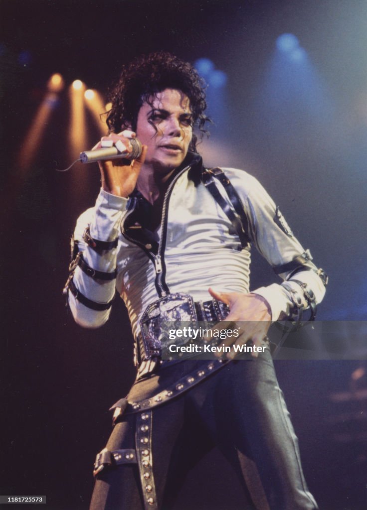 Mj Singer Pop singer Michael Jackson performs onstage during his