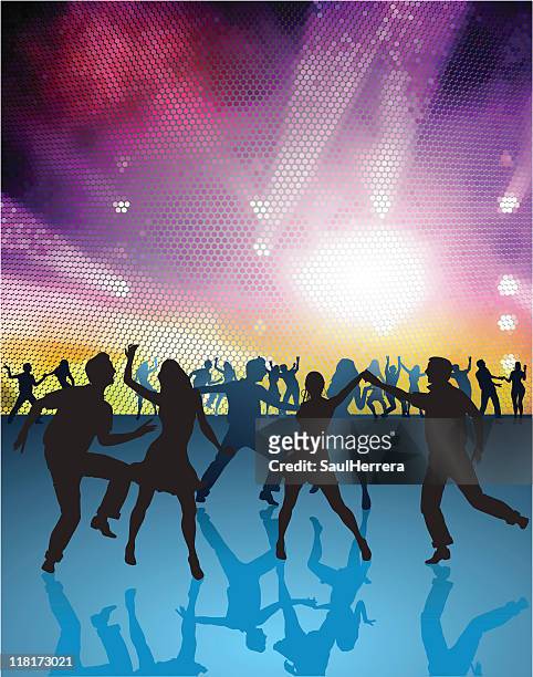 disco party - swing dancing stock-grafiken, -clipart, -cartoons und -symbole