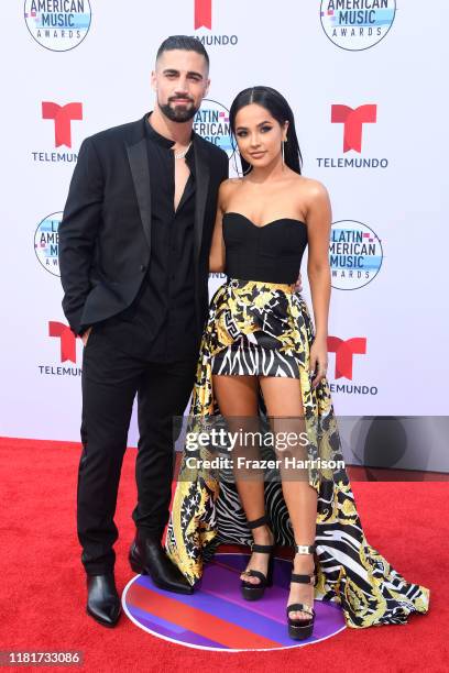 Sebastian Lletget and Becky G attend the 2019 Latin American Music Awards at Dolby Theatre on October 17, 2019 in Hollywood, California.