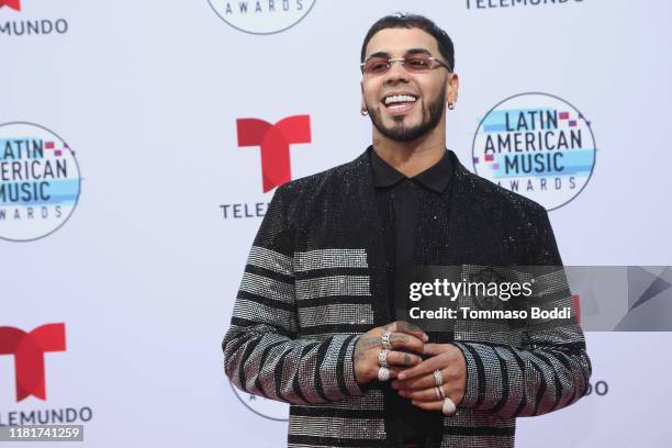 Anuel AA attends the 2019 Latin American Music Awards at Dolby Theatre on October 17, 2019 in Hollywood, California.