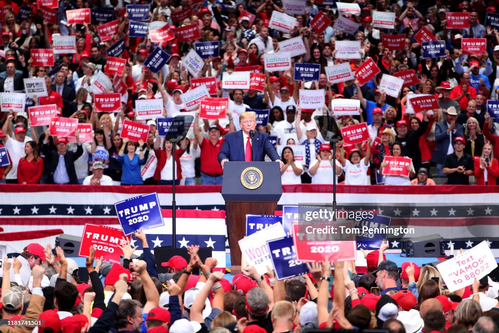 Donald Trump Holds "Keep America Great" Campaign Rally In Dallas