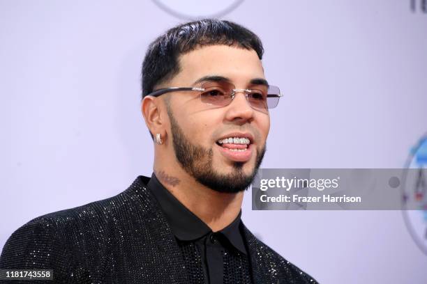 Anuel AA attends the 2019 Latin American Music Awards at Dolby Theatre on October 17, 2019 in Hollywood, California.