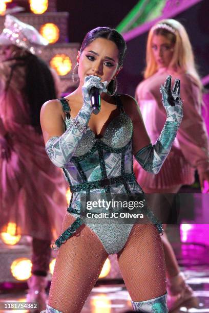 Becky G performs onstage during the 2019 Latin American Music Awards at Dolby Theatre on October 17, 2019 in Hollywood, California.