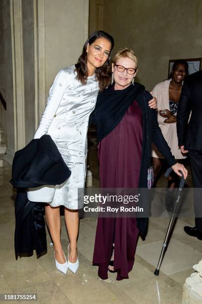 Actors Katie Holmes and Dianne Wiest attends the 2019 Skin Cancer Foundation's Champions For Change Gala at The Plaza Hotel on October 17, 2019 in...