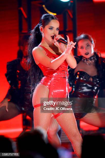 Becky G performs onstage during the 2019 Latin American Music Awards at Dolby Theatre on October 17, 2019 in Hollywood, California.