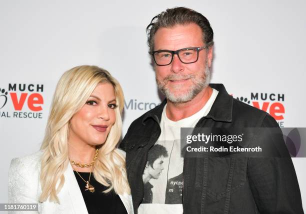 Tori Spelling and Dean McDermott attend the Much Love Animal Rescue 3rd Annual Spoken Woof Benefit at Microsoft Lounge on October 17, 2019 in Culver...