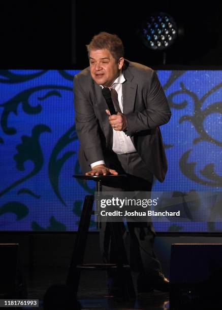 Patton Oswalt performs onstage at the International Myeloma Foundation 13th Annual Comedy Celebration at The Beverly Hilton Hotel on October 17, 2019...