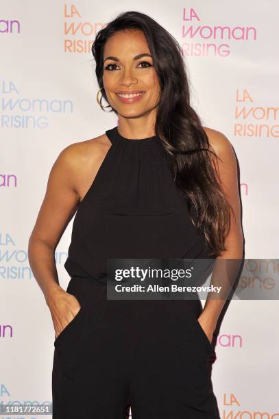 Rosario Dawson attends the Los Angeles premiere of "LA Woman Rising" at Saban Theatre on October 17, 2019 in Beverly Hills, California.