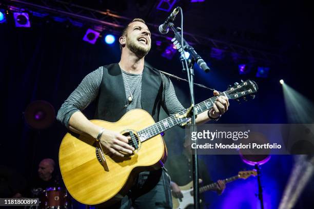 English singer and musician James Morrison Catchpole performs live on stage at Alcatraz di Milano with Francesca Michielin. Milan , October 17th, 2019