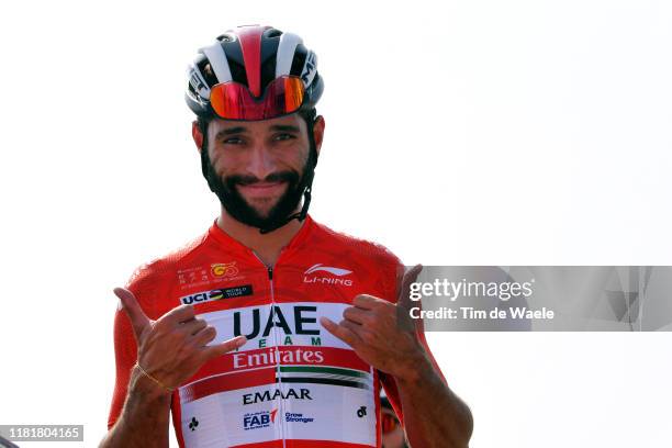 Start / Fernando Gaviria of Colombia and UAE - Team Emirates Red Leader Jersey / during the 3rd Tour of Guangxi 2019, Stage 2 a 152,3km stage from...